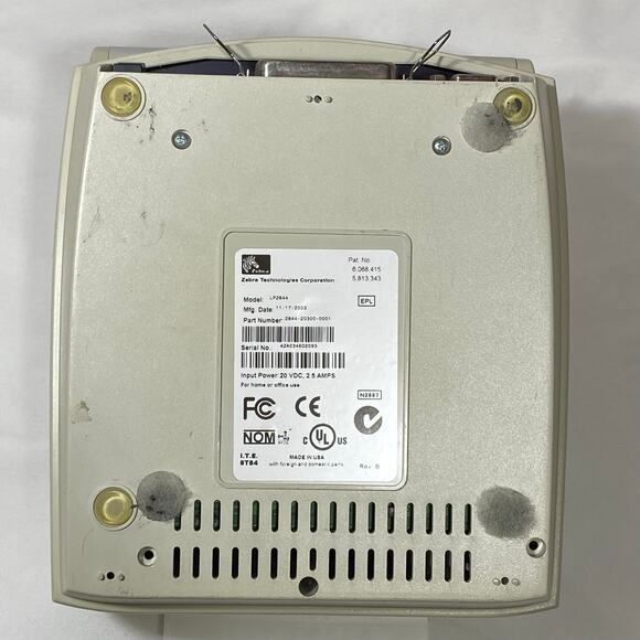 Zebra LP2844 Direct Thermal Label Printer 2003 Shipping Cables 2844-20300-001 - Picture 7 of 8